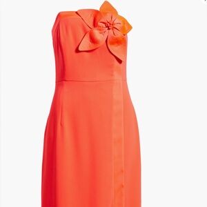 Lilly Pulitzer Strapless Coral/Orange Dress